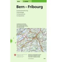 Hiking Maps Switzerland 5016, Bern, Fribourg 1:50.000 Bundesamt für Landestopographie