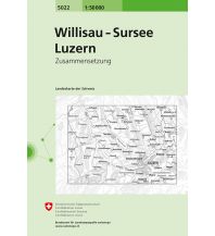 Wanderkarten Willisau - Sursee - Luzern 1:50.000 Bundesamt für Landestopographie