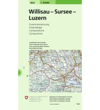 Wanderkarten Schweiz & FL Willisau - Sursee - Luzern 1:50.000 Bundesamt für Landestopographie