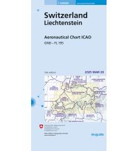 Flugkarten ICAO Luftfahrtkarte Schweiz & Liechtenstein 1:500.000 Bundesamt für Landestopographie