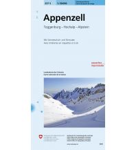 Skitourenkarten Landeskarte der Schweiz 227-S (Skitourenkarte), Appenzell 1:50.000 Bundesamt für Landestopographie