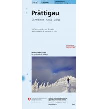 Ski Touring Maps Landeskarte der Schweiz 248-S (Skitourenkarte), Prättigau 1:50.000 Bundesamt für Landestopographie