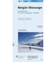 Ski Touring Maps Landeskarte der Schweiz 258-S (Skitourenkarte), Bergün/Bravuogn 1:50.000 Bundesamt für Landestopographie