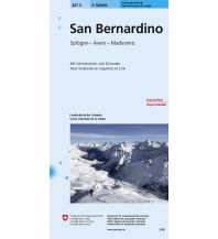 Ski Touring Maps Landeskarte der Schweiz 267-S (Skitourenkarte), San Bernardino 1:50.000 Bundesamt für Landestopographie