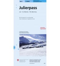 Ski Touring Maps Landeskarte der Schweiz 268-S (Skitourenkarte), Julierpass 1:50.000 Bundesamt für Landestopographie