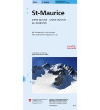 Ski Touring Maps 272S St-Maurice Carte de sport de neige Bundesamt für Landestopographie