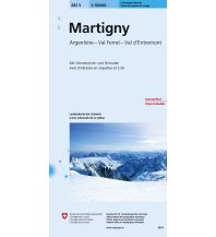 Ski Touring Maps 282S Martigny Carte sports de neige Bundesamt für Landestopographie