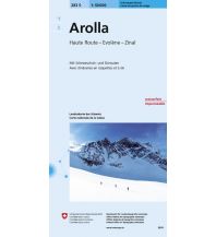 Ski Touring Maps 283S Arolla Carte de sports de neige Bundesamt für Landestopographie