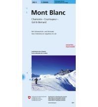 Ski Touring Maps 292S Mont Blanc Carte de sports de neige Bundesamt für Landestopographie