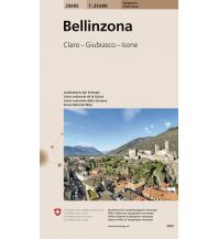 Wanderkarten Schweiz & FL Hauptorte-Karte 25005, Bellinzona 1:25.000 Bundesamt für Landestopographie
