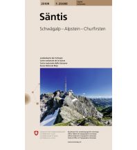 Hiking Maps North Switzerland Landeskarte der Schweiz 25109, Säntis 1:25.000 Bundesamt für Landestopographie