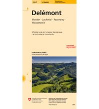 Hiking Maps Switzerland 223T Delémont Carte d'excursions Bundesamt für Landestopographie