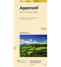 Wanderkarten Nordostschweiz 227T Appenzell Wanderkarte 1:50.000 Bundesamt für Landestopographie