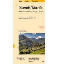 Wanderkarten Schweiz & FL Disentis. Mustér Bundesamt für Landestopographie