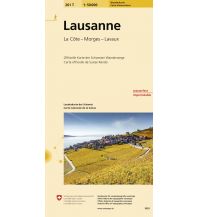 Hiking Maps Switzerland 261T Lausanne Wanderkarte 1:50.000 Bundesamt für Landestopographie