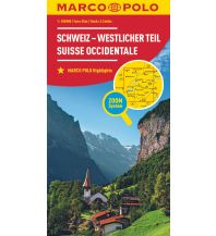 Road Maps MARCO POLO Regionalkarte Schweiz 01 westlicher Teil 1:200.000 Mairs Geographischer Verlag Kurt Mair GmbH. & Co.