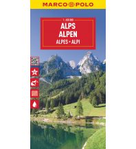 Straßenkarten MARCO POLO Reisekarte Alpen 1:650.000 Mairs Geographischer Verlag Kurt Mair GmbH. & Co.