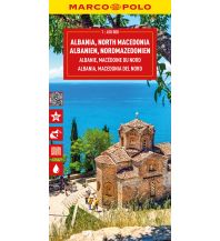 Road Maps Albania MARCO POLO Reisekarte Albanien, Nordmazedonien 1:450.000 Mairs Geographischer Verlag Kurt Mair GmbH. & Co.