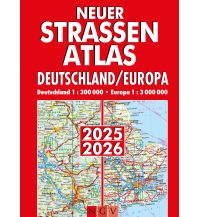 Road & Street Atlases Neuer Straßenatlas Deutschland/Europa 2025/2026 Naumann & Göbel Verlag