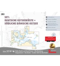 Seekarten Nordsee und Ostsee Sportbootkarten Satz 1, 2 und 4 Set: Deutsche Ostseeküste und Südliche Dänische Ostsee (Ausgabe 2024) Delius Klasing Verlag GmbH