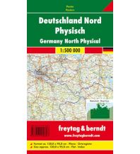 Europa Wandkarte: Deutschland Nord physisch 1:500.000 Freytag-Berndt und Artaria