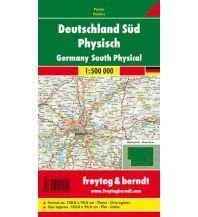 Europa Wandkarte: Deutschland Süd physisch 1:500.000 Freytag-Berndt und Artaria