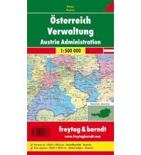 Österreich Wandkarte-Metallbestäbt: Österreich Verwaltung politisch 1:500.000 Freytag-Berndt und Artaria