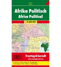 Africa Wandkarte-Metallbestäbt: Afrika politisch 1:8.000.000 Freytag-Berndt und Artaria
