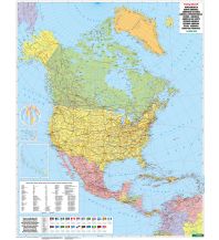 Nord- und Mittelamerika Wandkarte: Nordamerika politisch, 1:8.000.000 Freytag-Berndt und Artaria