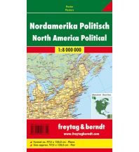 Nord- und Mittelamerika Wandkarte-Markiertafel: Nordamerika politisch 1:8.000.000 Freytag-Berndt und Artaria