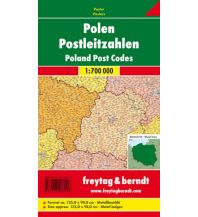 Europe Wandkarte: Polen Postleitzahlen, 1:700.000, Poster, metallbestäbt Freytag-Berndt und Artaria
