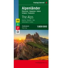 f&b Road Maps freytag & berndt Autokarte Alpenländer (A, CH, F, I, SLO) 1:800.000 Freytag-Berndt und ARTARIA