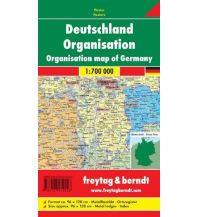 Europe Wandkarte-Metallbestäbt: Deutschland Organisation 1:700.000 Freytag-Berndt und Artaria