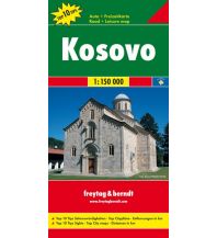 Road Maps Kosovo freytag & berndt Auto + Freizeitkarte Kosovo 1:150.000 Freytag-Berndt und ARTARIA
