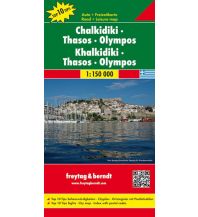 f&b Road Maps freytag & berndt Auto + Freizeitkarte Griechenland, Chalkidiki - Thasos - Olympos 1:150.000 Freytag-Berndt und ARTARIA