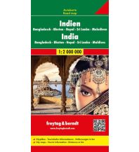 f&b Straßenkarten f&b Autokarte Indien - Nepal - Bangladesch - Bhutan - Sri Lanka 1:2.500.000 Freytag-Berndt und ARTARIA