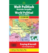 Weltkarten Wandkarte-Magnetmarkiertafel: Welt politisch Deutsch Großformat, 1:25 Mill. Freytag-Berndt und Artaria