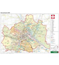 Österreich Wien politisch - A3, Planokarte 1:85.000 Freytag-Berndt und ARTARIA