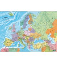 Europa Wandkarte Europa politisch, Poster 1:6 Mio., Plano in Rolle Freytag-Berndt und Artaria