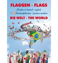 Pins und Fähnchen Flaggen Aufkleber - Die Welt / Flags - The world Freytag-Berndt und ARTARIA