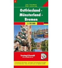 f&b Road Maps Ostfriesland - Münsterland - Bremen, Autokarte 1:150.000, Blatt 3 Freytag-Berndt und ARTARIA