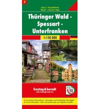 f&b Straßenkarten Thüringer Wald - Spessart - Unterfranken, Autokarte 1:150.000, Blatt 7 Freytag-Berndt und ARTARIA