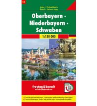 f&b Road Maps f&b Auto + Freizeitkarte 11, Oberbayern - Niederbayern - Schwaben 1:150 000 Top 10 Tips Freytag-Berndt und ARTARIA