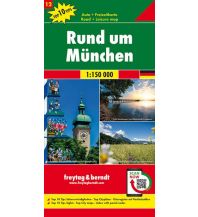 f&b Road Maps f&b Auto + Freizeitkarte 12, Rund um München 1:150.000, Top 10 Tips Freytag-Berndt und ARTARIA