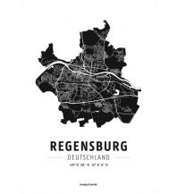 Deutschland Regensburg, Designposter, Hochglanz-Fotopapier Freytag-Berndt und Artaria