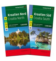 f&b Road Maps Kroatien, Straßenkarten-Set 1:200.000, freytag & berndt Freytag-Berndt und ARTARIA