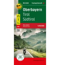 f&b Straßenkarten Oberbayern, Motorradkarte 1:250.000, freytag & berndt Freytag-Berndt und ARTARIA