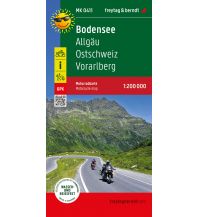 f&b Straßenkarten Bodensee, Motorradkarte 1:200.000, freytag & berndt Freytag-Berndt und Artaria