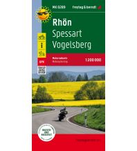 f&b Straßenkarten Rhön - Spessart - Vogelsberg, Motorradkarte 1:200.000, freytag & berndt Freytag-Berndt und Artaria