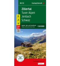 f&b Wanderkarten Zillertal, Wander-, Rad- und Freizeitkarte 1:50.000, freytag & berndt, WK 0151 Freytag-Berndt und Artaria